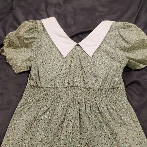 Vintage modcloth Peter pan collar floral dress size s/m - Picture 4 of 8